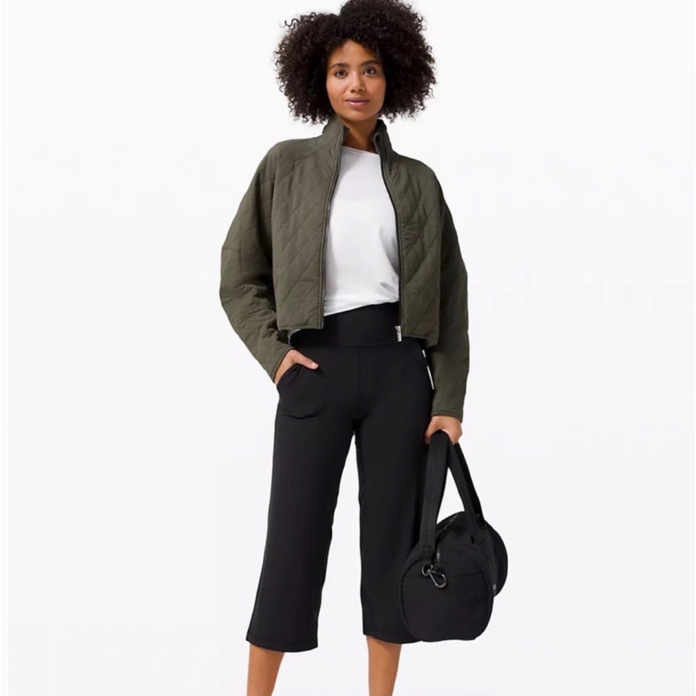 Lululemon Quilted Calm Jacket Army Green Size 10